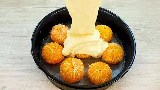 простой и быстрый рецепт мандаринового торта, очень простой и вкусный торт