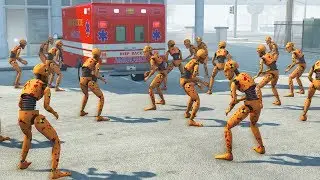 Escape from the Parking Lot &ndash; Crash Test Zombies &ndash; BeamNG Drive Movie | Demolition Republic