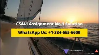CS441 Assignment No. 1 Solution Spring 2022