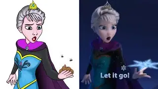 Let It Go Funny Drawing Meme | Frozen Funny Meme