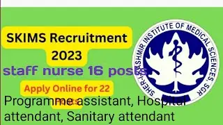 skims jobs/staff nurses posts/govt jobs/30k salary/nursing jobs in skims(@researchopp22 )
