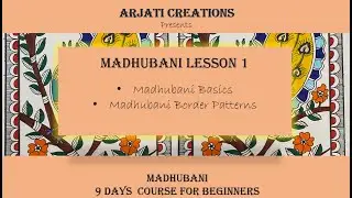 Madhubani Art course for beginners / Lesson 1 - Madhubani basic shapes and Madhubani Borders