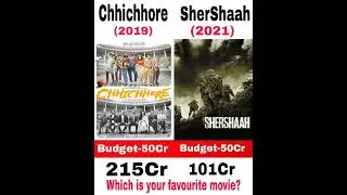 chhichhore vs SherShaah movie comparison #boxofficecollection #shorts