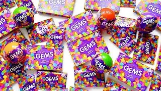 Увлекательное ASMR-видео с распаковкой множества шоколадных конфет Cadbury GEMS | Много конфет GE...