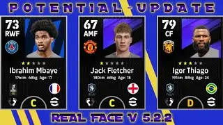 UPDATE PLAYER POTENTIAL REAL FACE TO UPDATE V.5.2.2 EFOOTBALL 2026