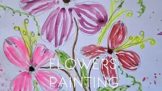 How to flowers painting | Watercolor #howtoflowers #flowerpainting
