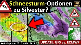 Schneesturm-Optionen an Silvester? Hochwinter nimmt Anlauf - ab Neujahr Unsicherheiten: GFS vs ECMWF