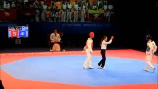 Men's Taekwondo -63kg Semi-finals - Singapore v Myanmar | 28th Sea Games 2015