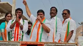 MLA Balunayak speaking during the Devarakonda 2nd ward campaign 