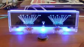 Power Amplifier Dual Analog Panel VU Meter Audio Level dB Meter W/ Blue BackLit