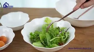 Top sell opal glass items with flower edge promotion