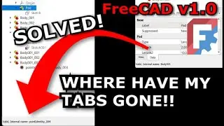 FreeCAD 1.0 Missing Data & View Tabs? Here's the Solution! BONUS Retore defaults & backup config