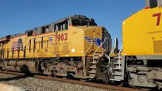 Union Pacific Mixed Freight in Old Town Spring, TX