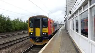 East Midlands Trains Class 153 leaves Newark Northgate (14/6/14)