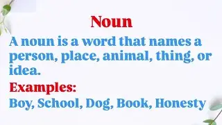 Noun and it's types |Learn all about noun proper/collective/abstract |Types of noun |English grammar