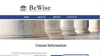 Custom WebJack'd website for Be Wise Legal