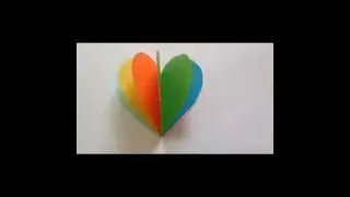 3D Rainbow 🌈 Heart ❤️ Pop up card #3d #heart #3dheart #heartpopup #popup #easypapercraft #heartcard