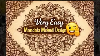 Very Easy Mandala Mehndi Design | Step by Step Full Hand Mandala Mehndi Tutorial 🌿🦚🌱👌😱