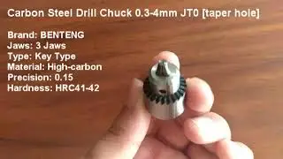 Carbon Steel Drill Chuck 0.3-4mm JT0