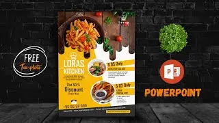 How to Make Restaurant Offer Flyer in PowerPoint  ⬇  DOWNLOAD FREE