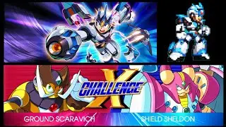 X Challenge: Ground Scaravich & Shield Sheldon Stage 7  「 Mega Man X Legacy Collection 2 」