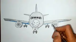 Airplane Drawing | Step-by-Step Sketch to Final Art ✈️ 