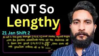 JEE Mains 2026 (21 January Shift 2) : This 3D Geometry Question is NOT So Lengthy?