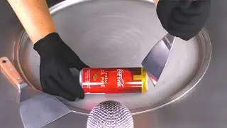 ASMR - Coffee Coca-Cola Ice Cream Rolls | crushing Sounds with Them Ca Phe Cola - oddly satisfying
