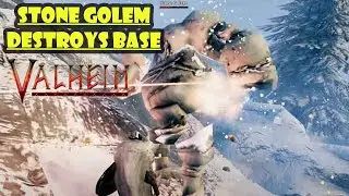 Valheim Stone Golem Destroys Base