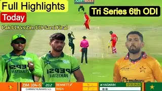 Pak U19 vs Zim U19 6th ODI Tri Series Highlights Today | Pakistan Vs Zimbabwe Full Highlights 2026