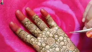 Flower +leaf shape mehndi designs art // new stylish full hand wedding mehndi designs 2025 #mehndi