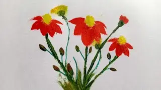 Another flower drawing video. #artvideo #arttutorial #acrylicpainting #flowers 