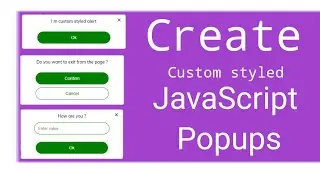 Custom styled JavaScript alert popups box | JavaScript tutorials | Web Code