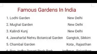 Famous gardens in India