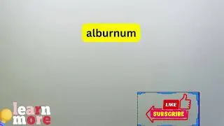 How to Pronounce alburnum