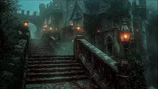 Wandering Through a Forgotten Gothic Castle | Dark Fantasy Ambience for Writing | Dark Cello & Rain
