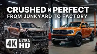 ASMR Full Restoration &ndash; Crushed 2024 Ford Ranger Raptor Pulled from Scrap Heap to Code Orange Glory