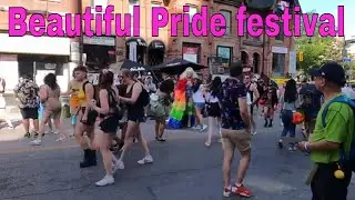 Beautiful Day at Toronto Pride festival  - Summer 2023  - Go-pro