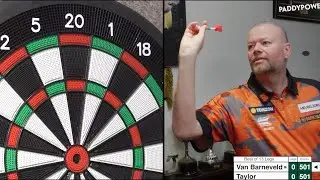 PHIL TAYLOR vs RAYMOND VAN BARNEVELD...as they play each other from HOME