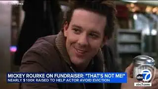 Actor Mickey Rourke denies being affiliated with GoFundMe set up to help him avoid eviction