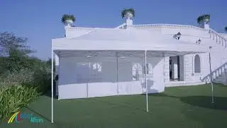 10 x20 ft Gazebo  Canopy tent white with European side Covers Installation video in less than 2 min.