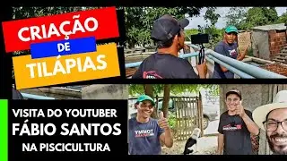 Visita do youtuber F&aacute;bio Santos na Piscicultura de Jailson 