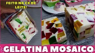Gelatina mosaico na caixa de leite,uma delícia 😋 | DINHA MORAES