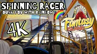 Spinning Racer - Dusk POV With Rainbow - Fantasy Island - July 2021