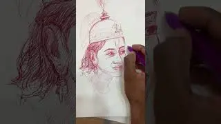 Pen study of Krishna by SM Pandit #inktober