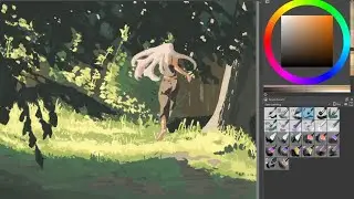 Painting Study in Krita - nature view
