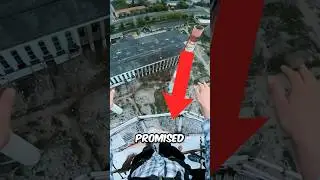250ft BASE JUMP Almost Goes Wrong...! 😱 #shorts #viralvideo