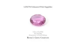 1.23CTS Unheated Pink Sapphire