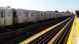 R68 (W) Train via Astoria Express passing 30th Avenue [+R160 8878-8887 leaving]