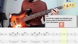 Britney Spears - ...Baby One More Time BASS COVER + PLAY ALONG TAB + SCORE